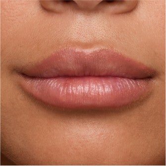 Close up of model's lips.